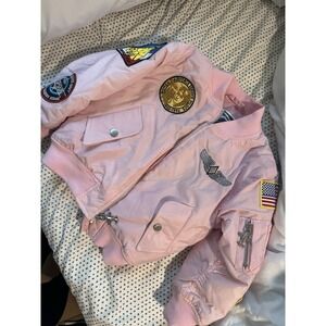 Us Air Force Little Girl Puffer Jacket Pink Size Small 4/5